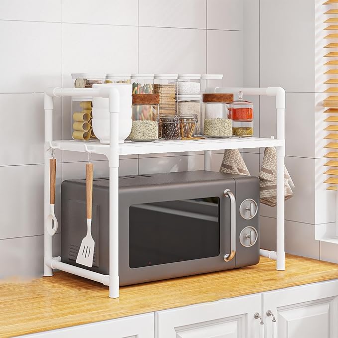 Extendable microwave oven rack