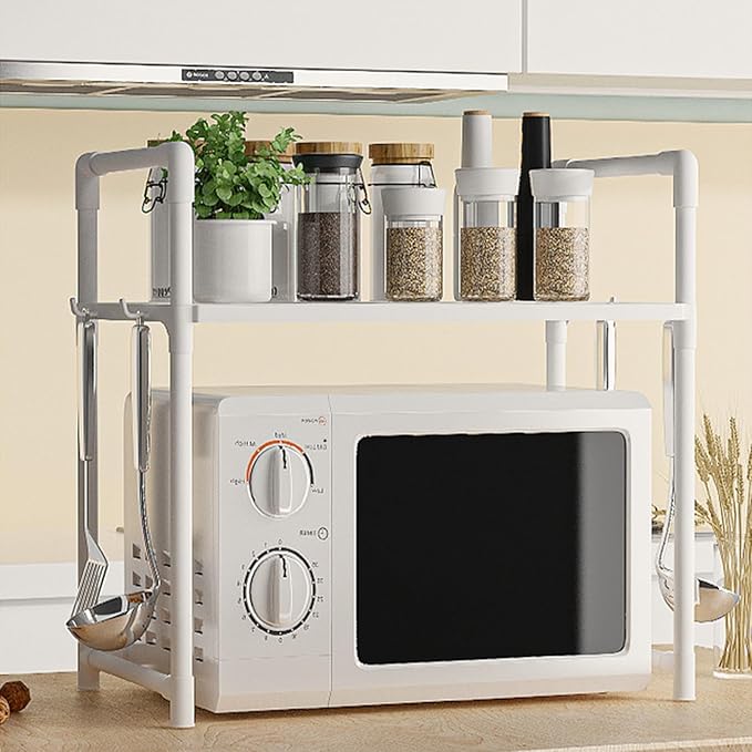 Extendable microwave oven rack