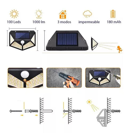 Aplique luz solar con sensor 100 LED - additional image 2